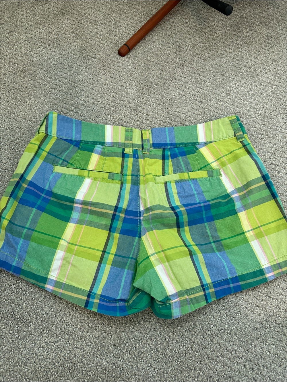 Old Navy Plaid Shorts in Green, Blue and Yellow - Picture 3 of 3